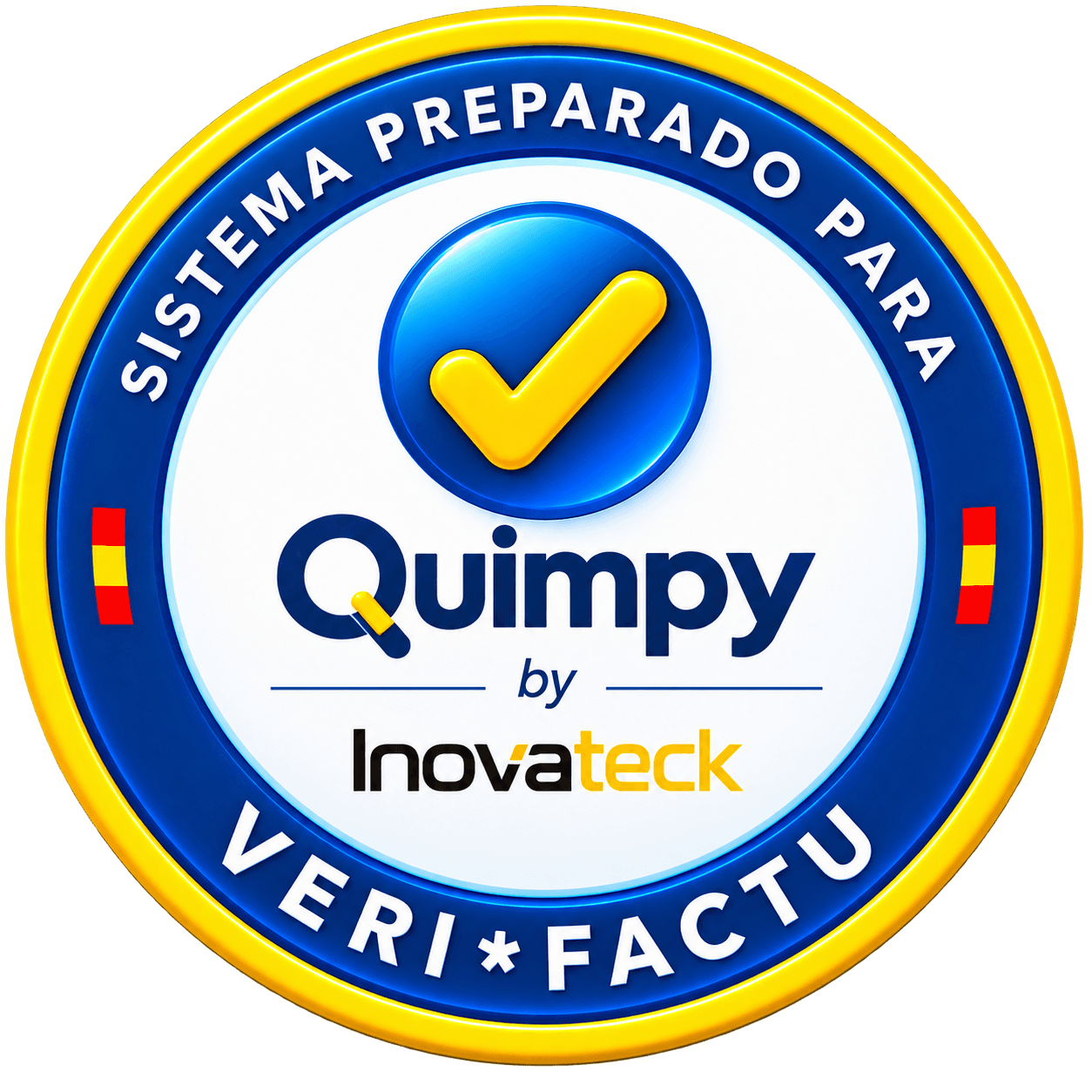 Sello de Quimpy: sistema preparado para VERI*FACTU, by Inovateck